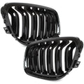 Grile Duble BMW Seria 3 E90 E91, 2009-2013 - Negru lucios