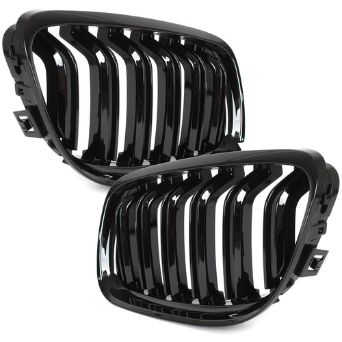 Grile Duble BMW Seria 3 E90 E91, 2009-2013 - Negru lucios