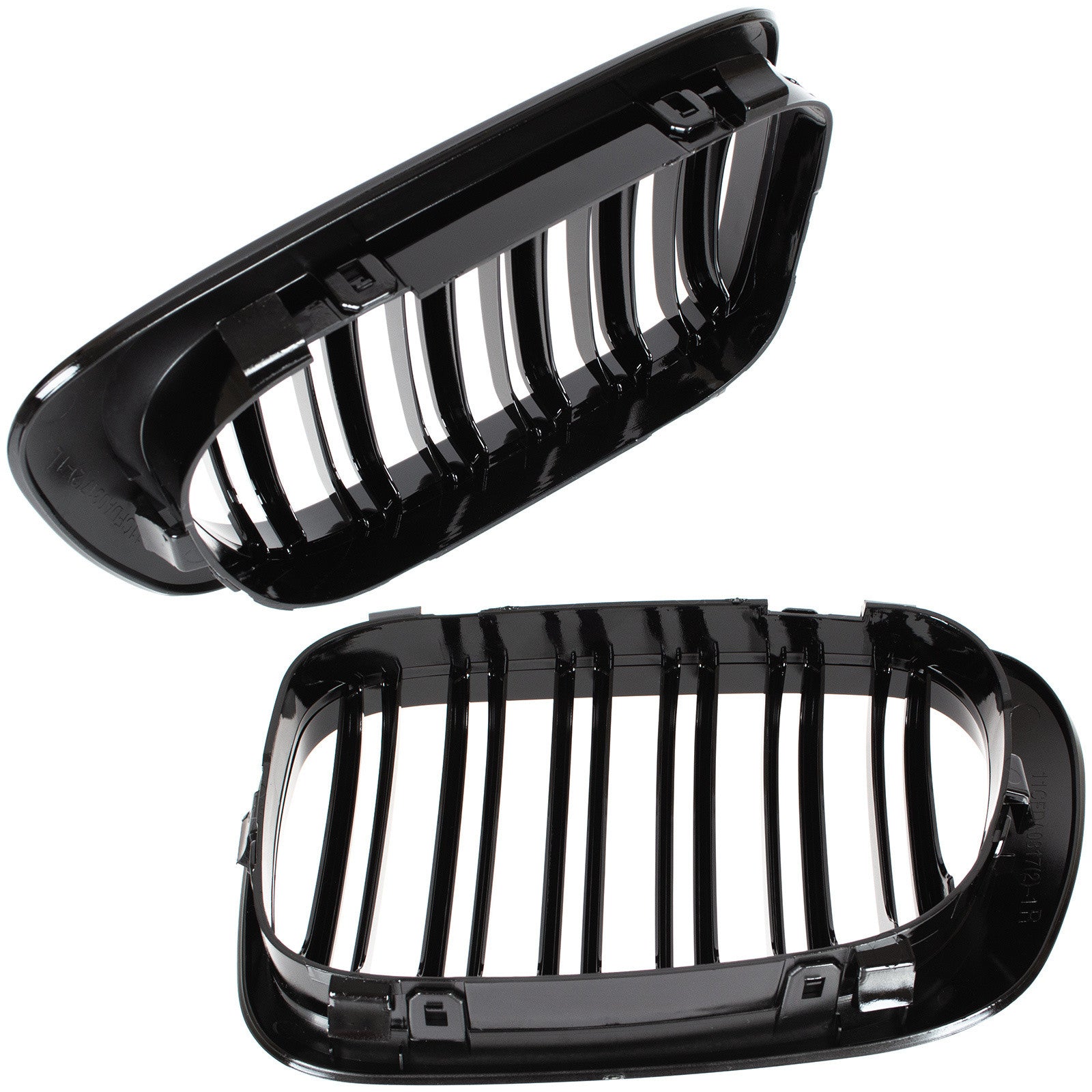 Grile duble pentru BMW Seria 3 E46 Coupe/Cabrio 1999-2003 Negru Lucios
