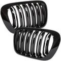 Grile duble pentru BMW Seria 3 E46 Coupe/Cabrio 1999-2003 Negru Lucios