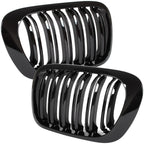 Grile duble pentru BMW Seria 3 E46 Coupe/Cabrio 1999-2003 Negru Lucios