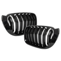 Grile duble pentru BMW X3 X4 F25 F26, 2014-2018 - Negru lucios