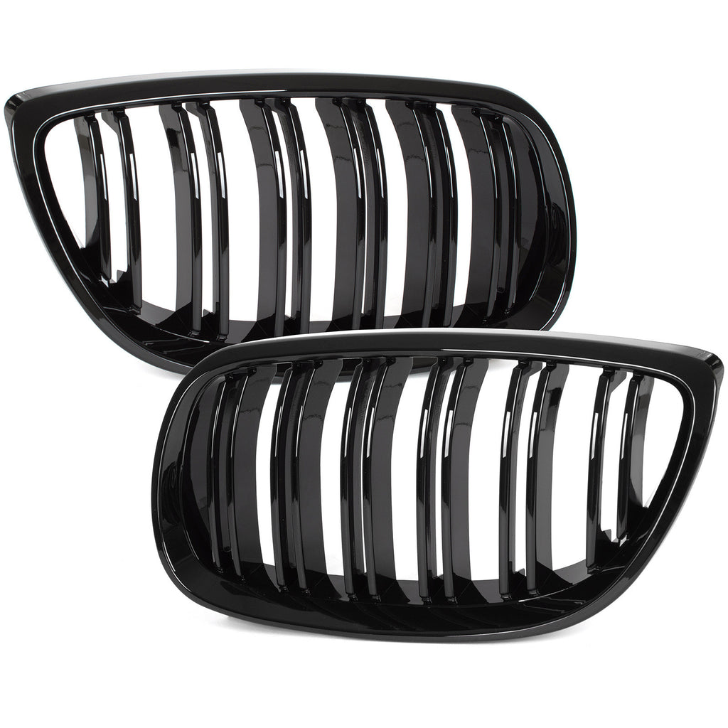 Grile Duble BMW Seria 3 E92 E93, 2006-2010 - Negru lucios
