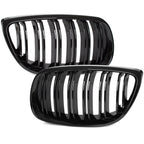 Grile Duble BMW Seria 3 E92 E93, 2006-2010 - Negru lucios