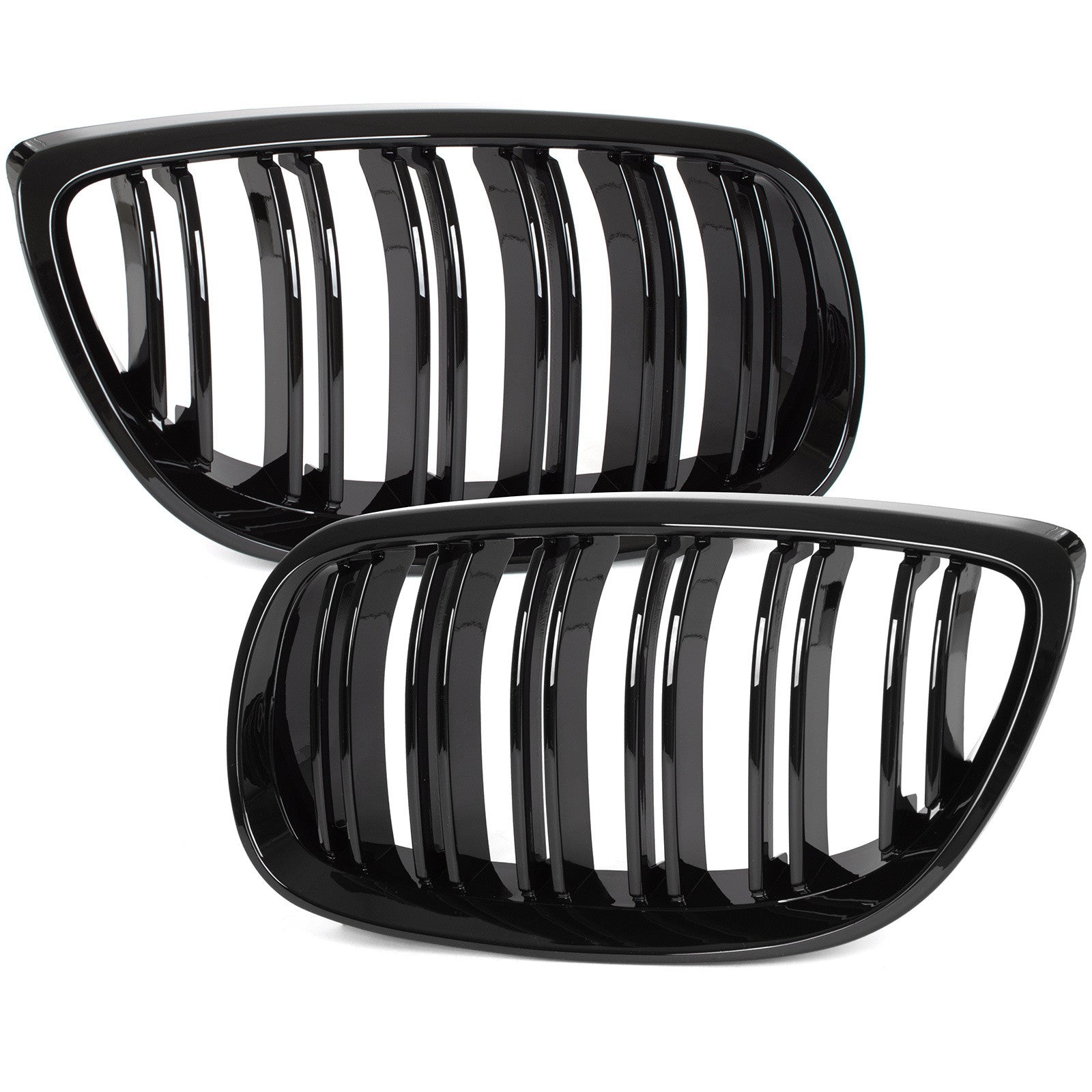 Grile Duble BMW Seria 3 E92 E93, 2006-2010 - Negru lucios