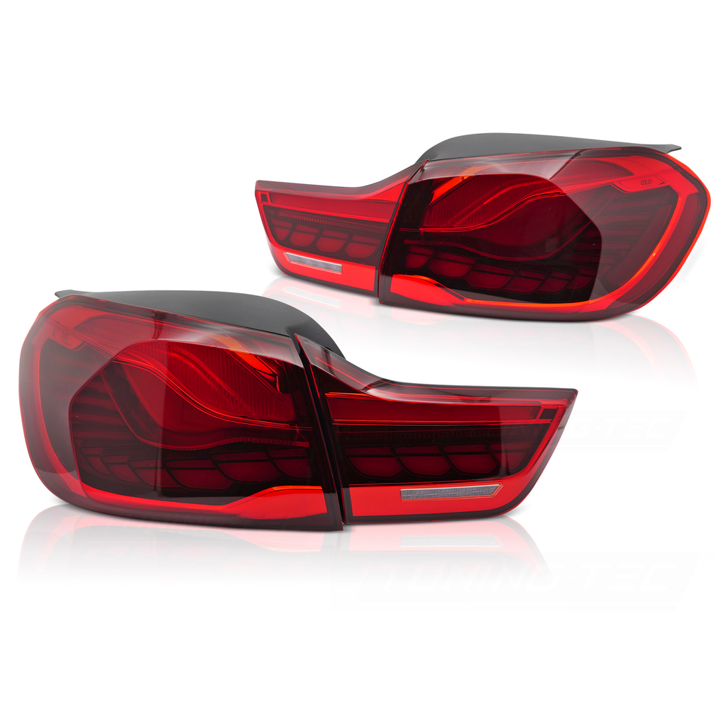 Stopuri OLED GTS Style BMW Seria 4 F32 F33 F36 F82 F83 2013-2021 - Rosu Clar