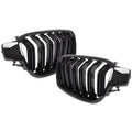Grile Duble BMW Seria 3 F30 F31 F80, 2011-2019 - Negru Lucios