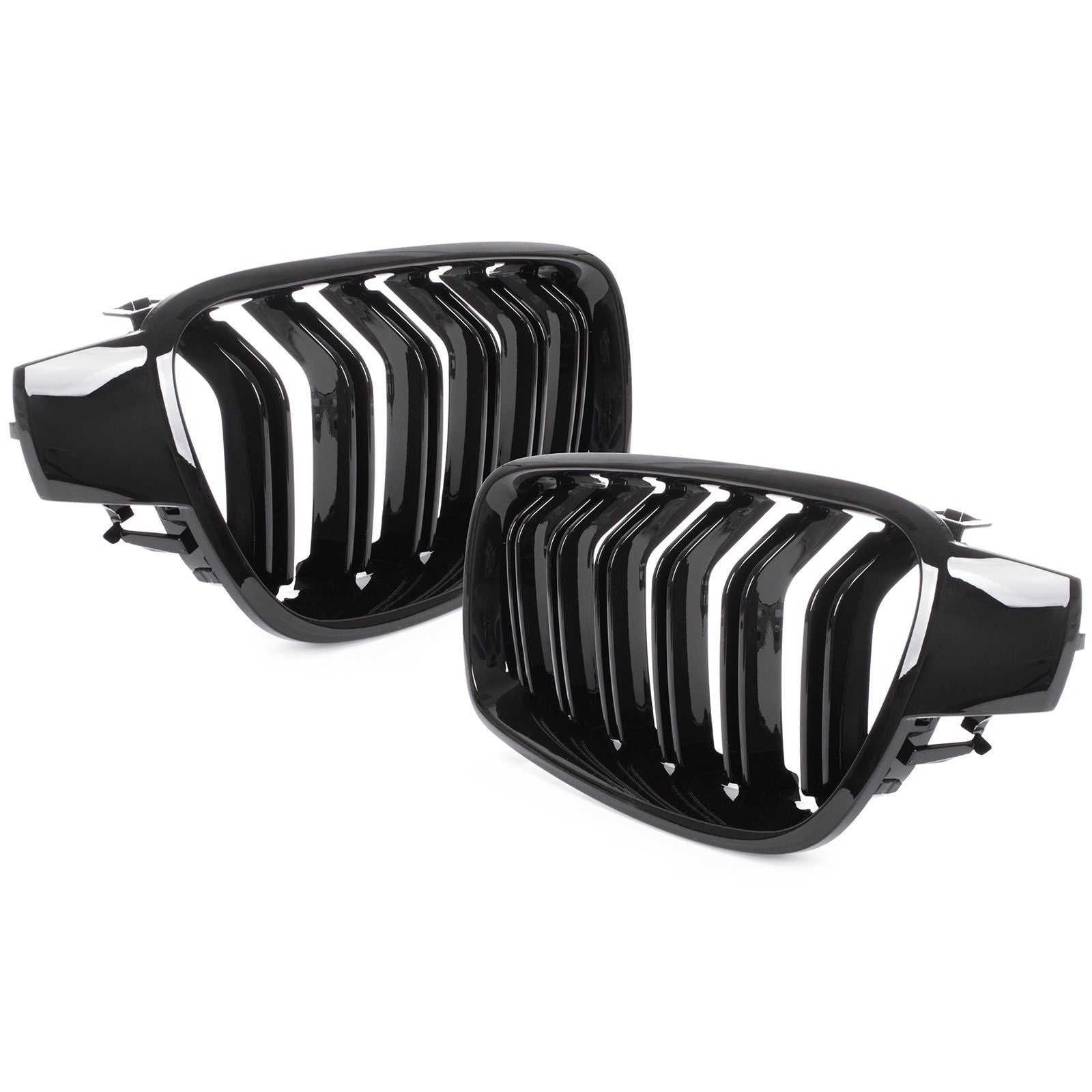 Grile Duble BMW Seria 3 F30 F31 F80, 2011-2019 - Negru Lucios