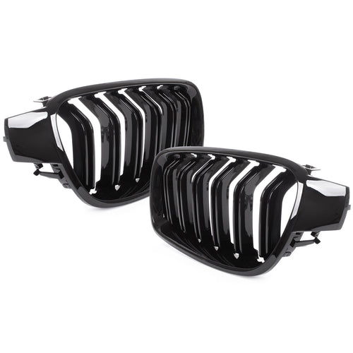 Grile Duble BMW Seria 3 F30 F31 F80, 2011-2019 - Negru Lucios