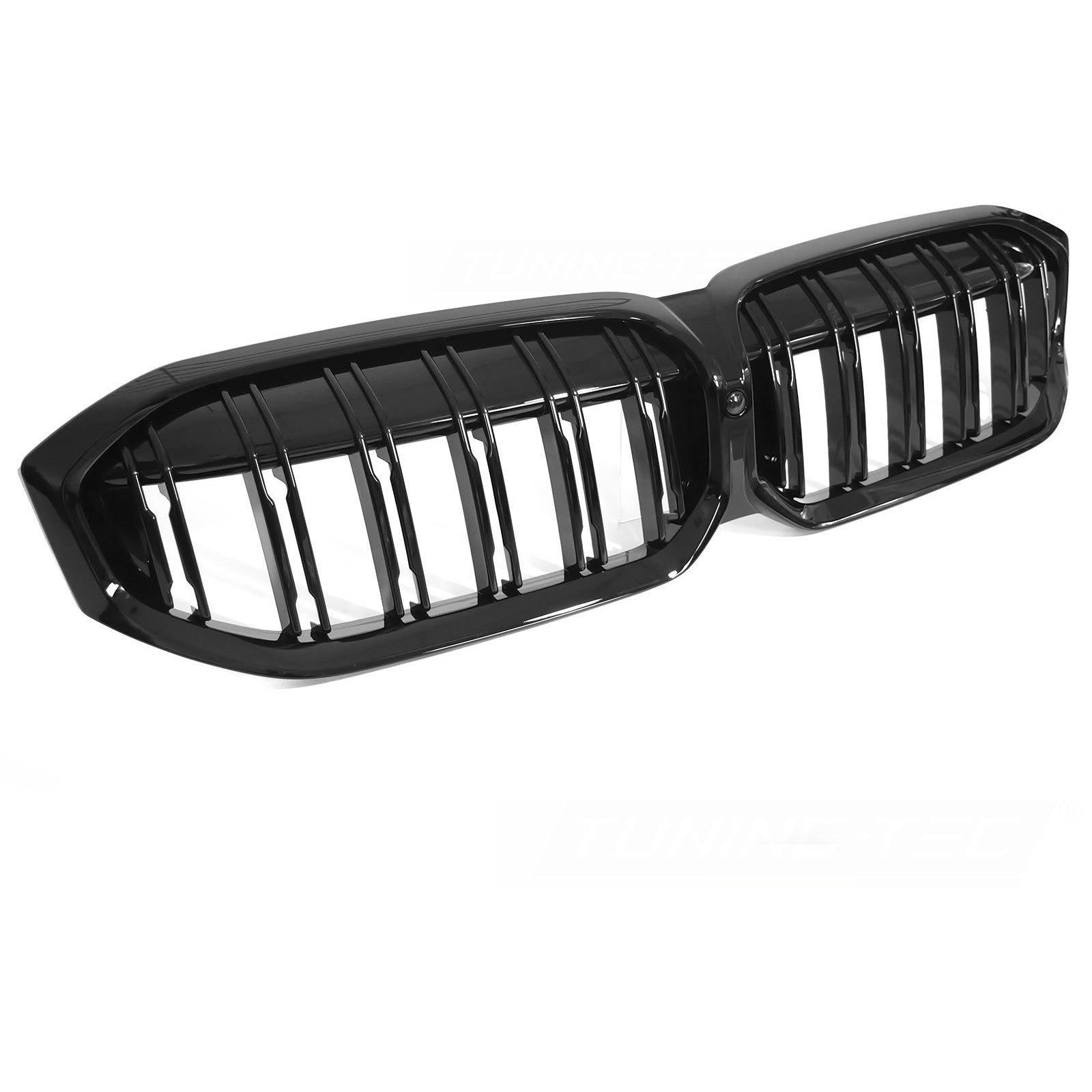 Grile duble pentru BMW Seria 3 G20 G21 LCI 2022+ Negru Lucios