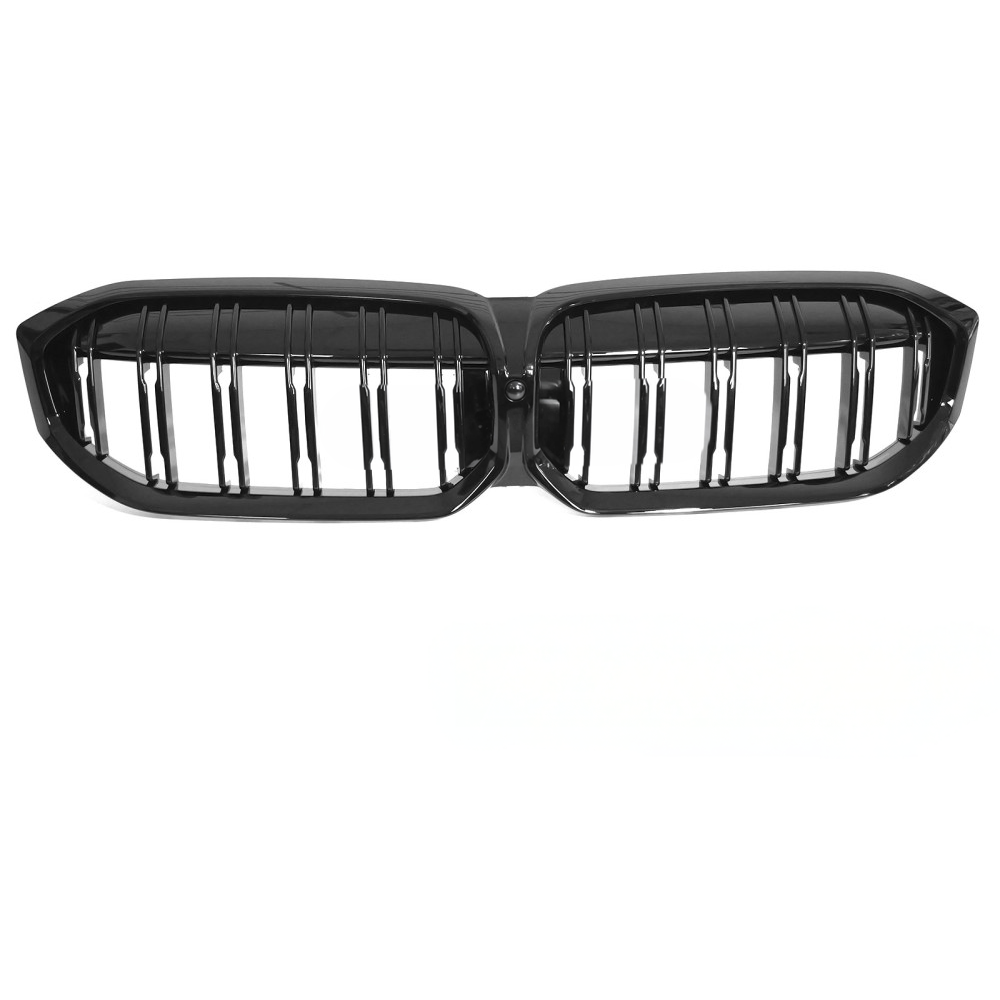 Grile duble pentru BMW Seria 3 G20 G21 LCI 2022+ Negru Lucios