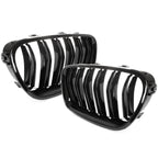 Grile duble BMW Seria 5 F10 F11, 2010-2017, Negru lucios