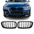 Grile Duble BMW Seria 3 F30 F31 F80, 2011-2019 - Negru Lucios