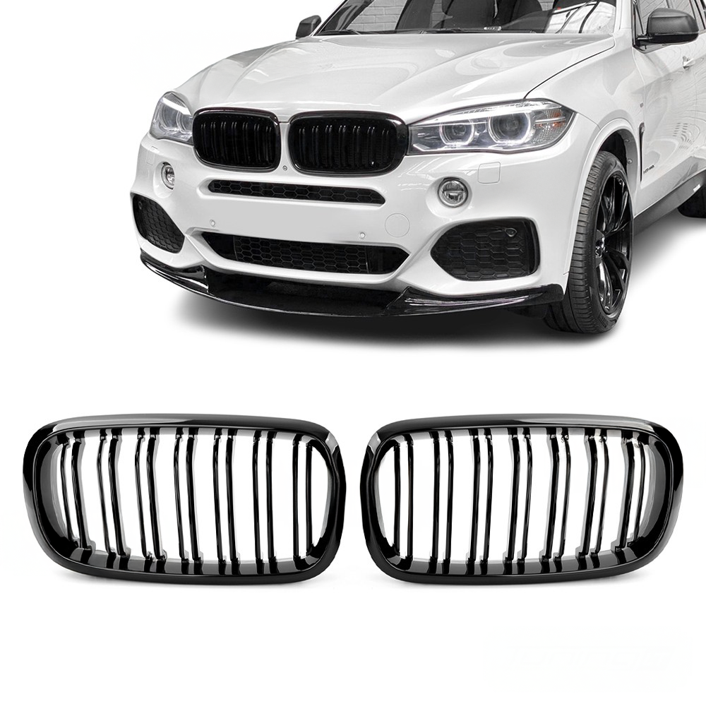 Grile duble BMW X5 X6 F15 F16 2013-2018 - Negru Lucios