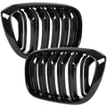 Grile Duble BMW X3 X4, G01 G02 F97 F98 2017-2021 Negru Lucios