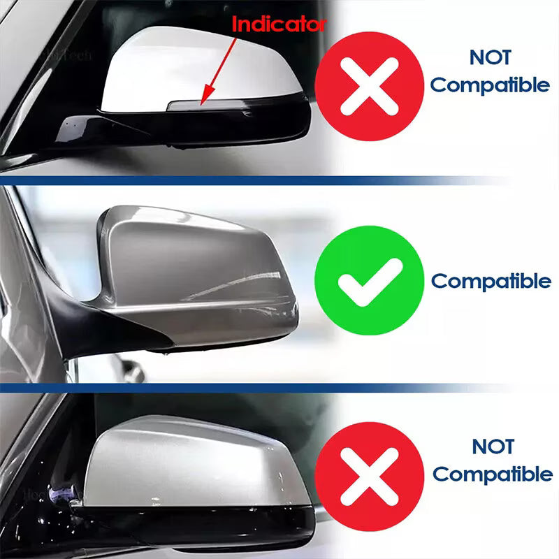 Capace Oglinzi BMW Seria 5 F10 F11 Pre-Facelift 2010-2013 - Negru lucios