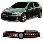 Grila Radiator GTI Style Volkswagen Golf 6 2008-2013 - Negru/Rosu Lucios