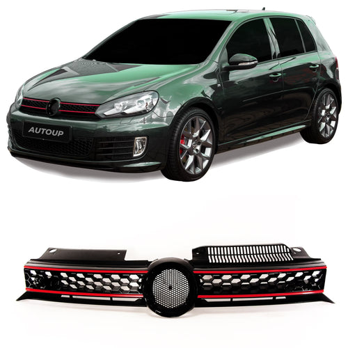 Grila Radiator GTI Style Volkswagen Golf 6 2008-2013 - Negru/Rosu Lucios