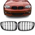 Grile Duble BMW Seria 1 E87 E82 E88 2007-2011 - Negru Lucios