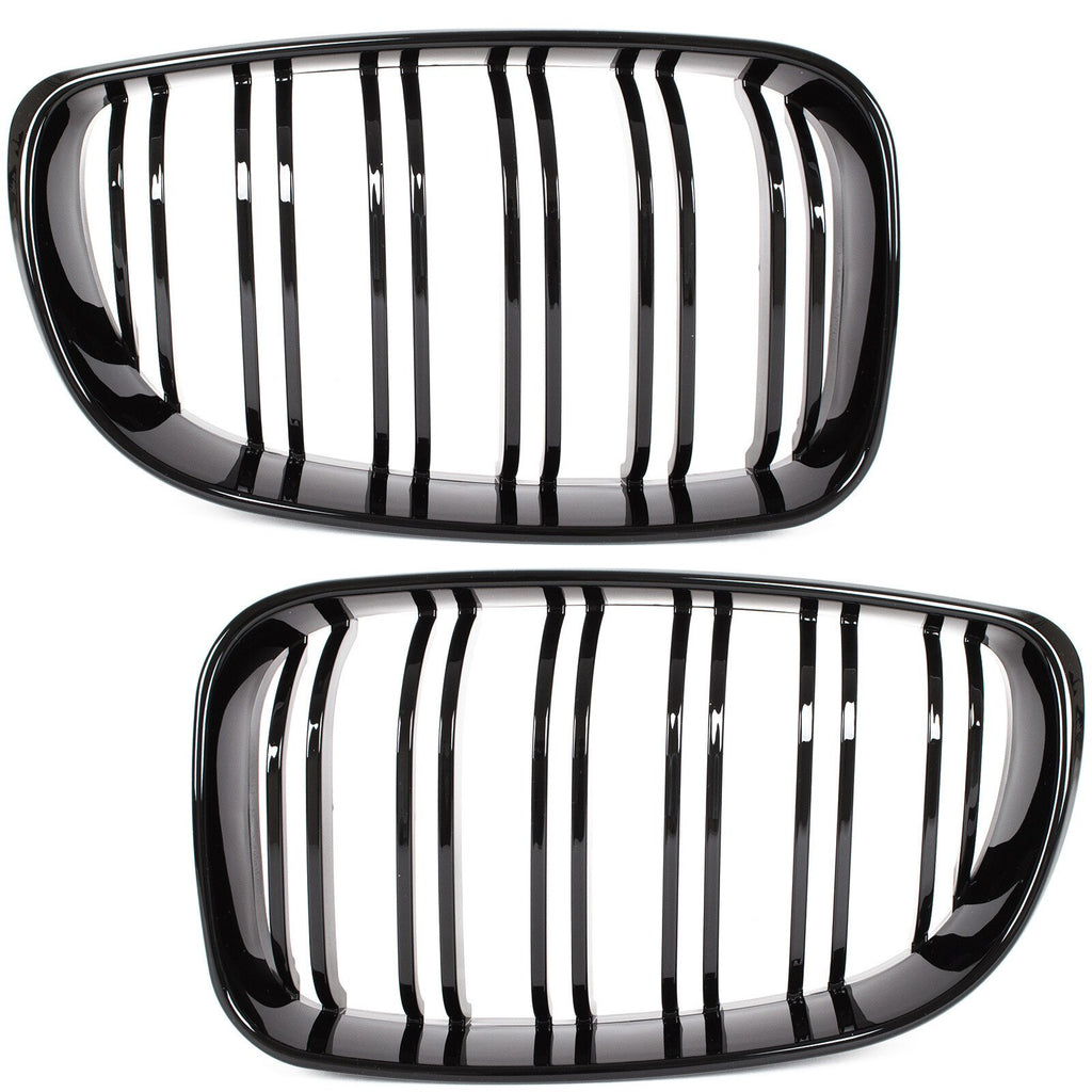 Grile Duble BMW Seria 1 E87 E82 E88 2007-2011 - Negru Lucios