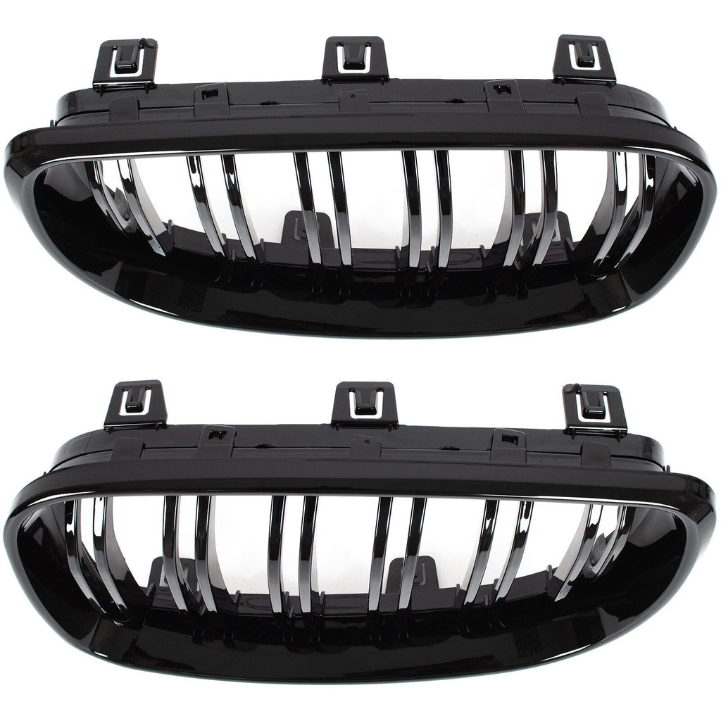 Grile Duble BMW Seria 1 E87 E82 E88 2007-2011 - Negru Lucios