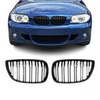 Grile Duble BMW Seria 1 E87 E82 E88 2007-2011 - Negru Lucios