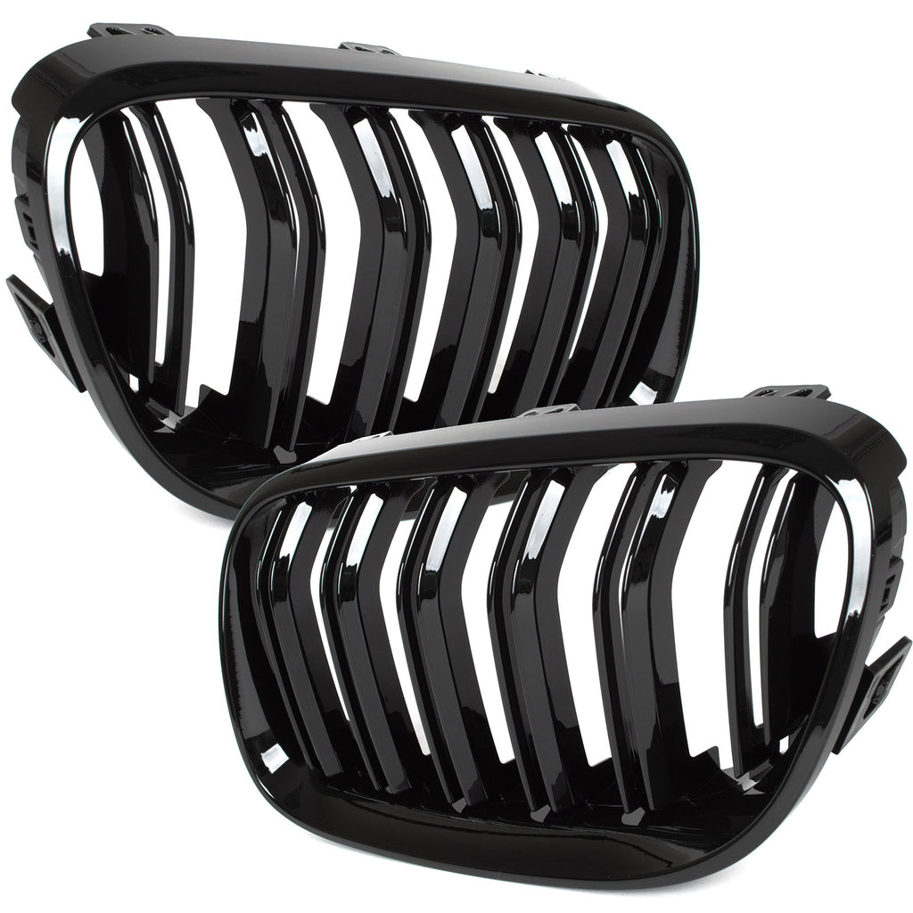 Grile Duble BMW Seria 3 E92 E93 2010-2013 - Negru Lucios
