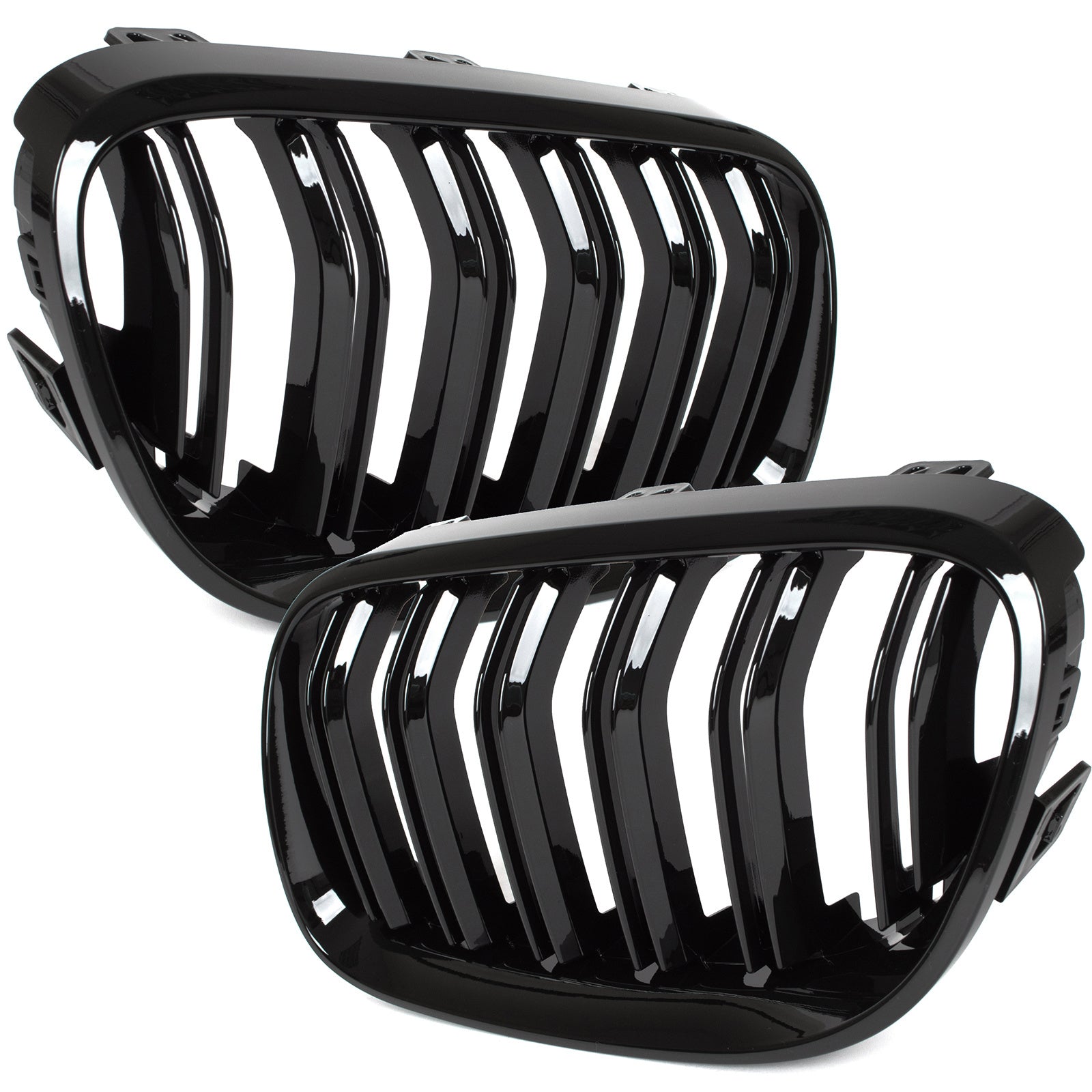 Grile Duble BMW Seria 3 E92 E93 2010-2013 - Negru Lucios