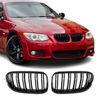 Grile Duble BMW Seria 3 E92 E93 2010-2013 - Negru Lucios