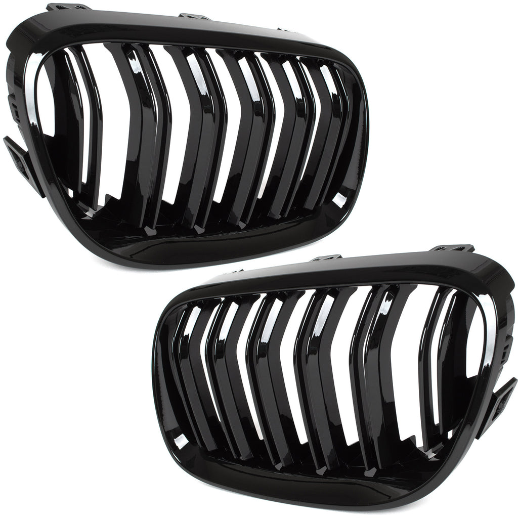Grile Duble BMW Seria 3 E92 E93 2010-2013 - Negru Lucios