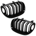 Grile Duble BMW Seria 5 E60 E61 2003-2010 Negru Lucios