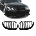 Grile Duble BMW Seria 5 E60 E61 2003-2010 Negru Lucios