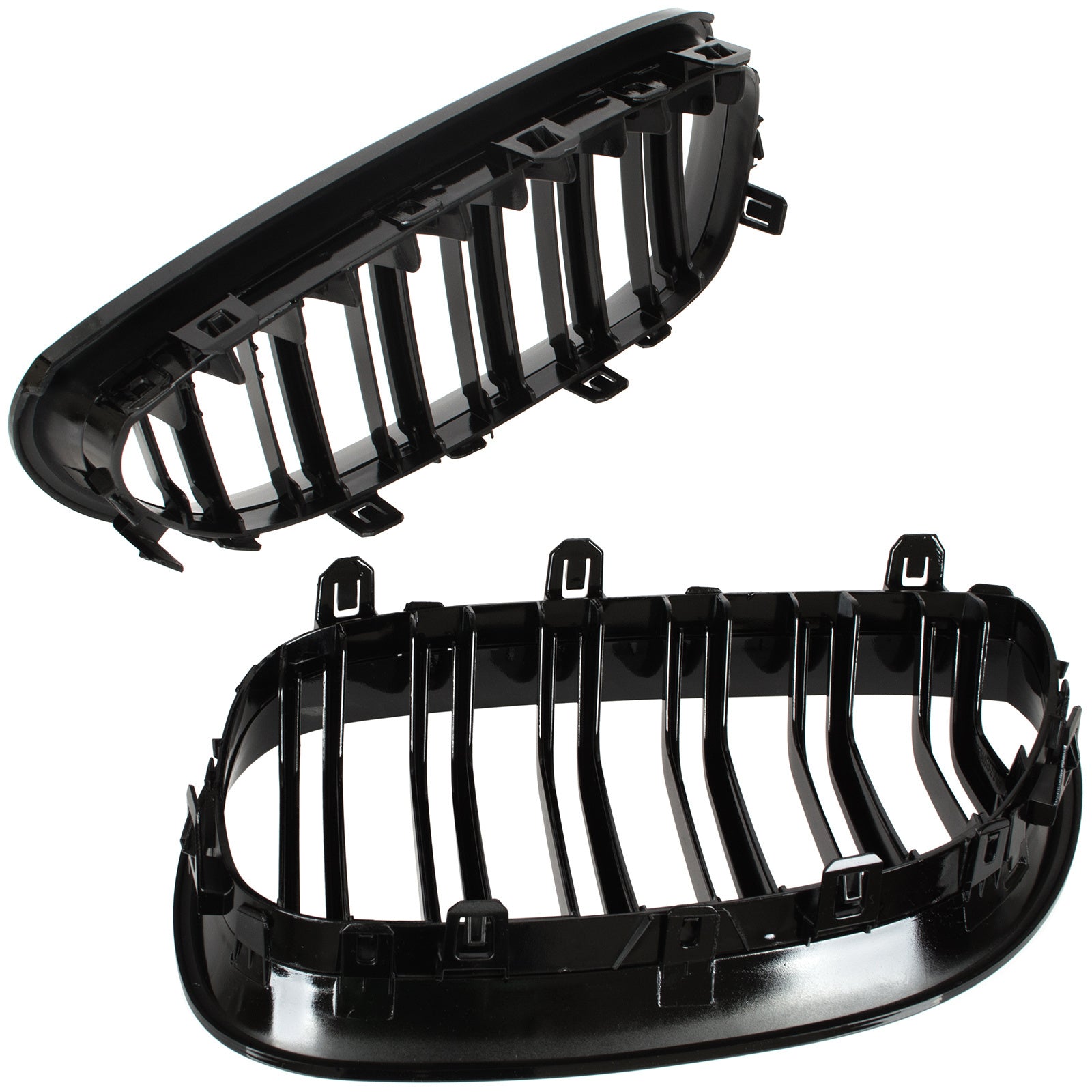 Grile Duble BMW Seria 5 E60 E61 2003-2010 Negru Lucios