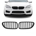 Grile Duble BMW Seria 6 F06 F12 F13 2011-2018 - Negru Lucios – imagine 2