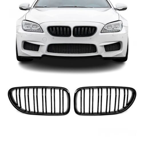 Grile Duble BMW Seria 6 F06 F12 F13 2011-2018 - Negru Lucios