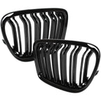 Grile Duble pentru BMW X1 E84 2009-2015 Negru Lucios