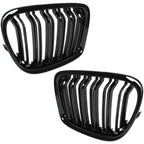 Grile Duble pentru BMW X1 E84 2009-2015 Negru Lucios