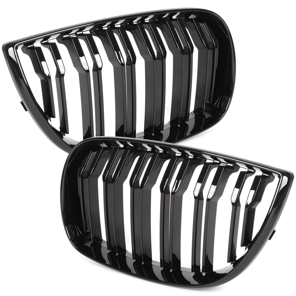 Grile Duble BMW Seria 1 E81 E82 E87 E88 2004-2007 - Negru Lucios