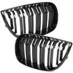 Grile Duble BMW Seria 1 E81 E82 E87 E88 2004-2007 - Negru Lucios