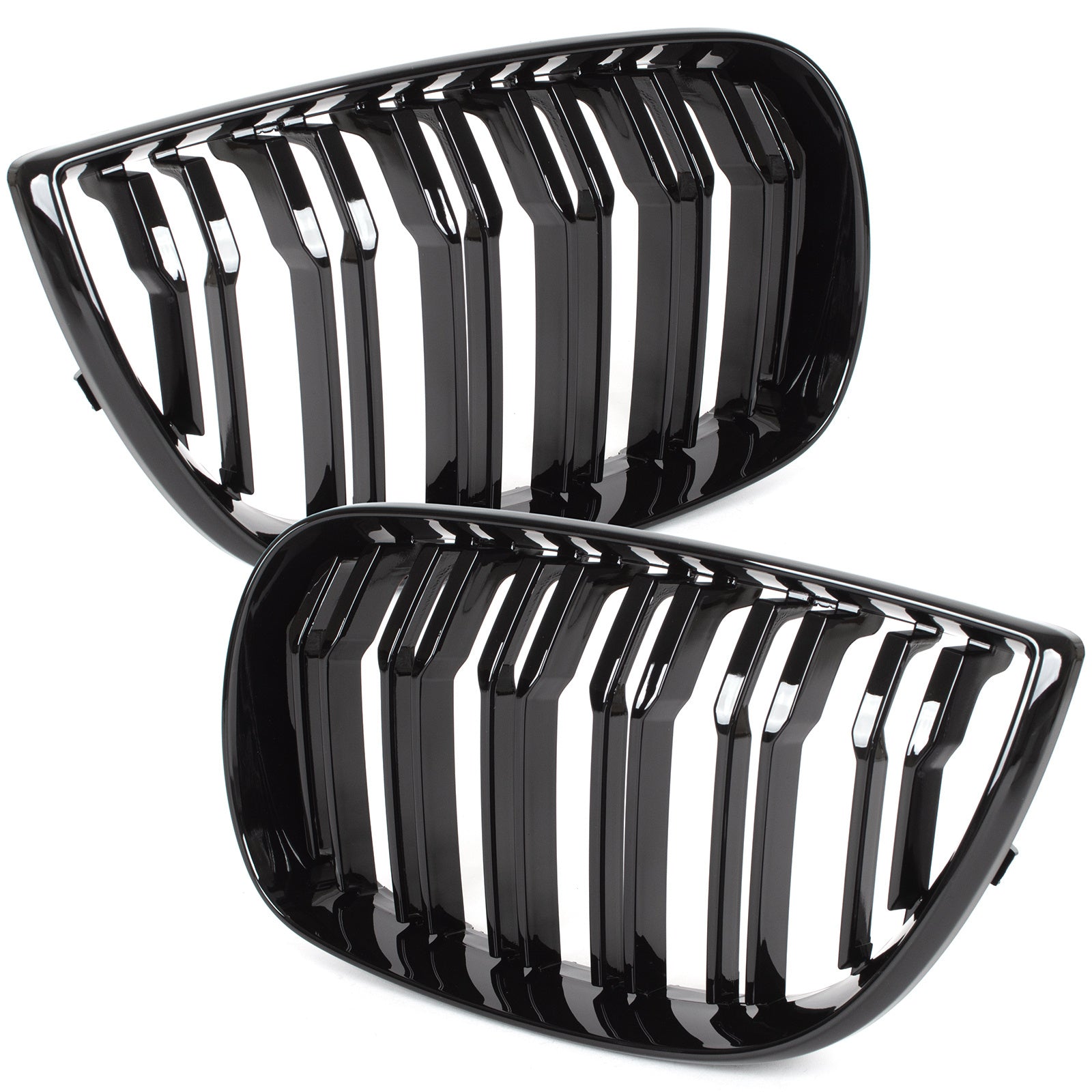 Grile Duble BMW Seria 1 E81 E82 E87 E88 2004-2007 - Negru Lucios