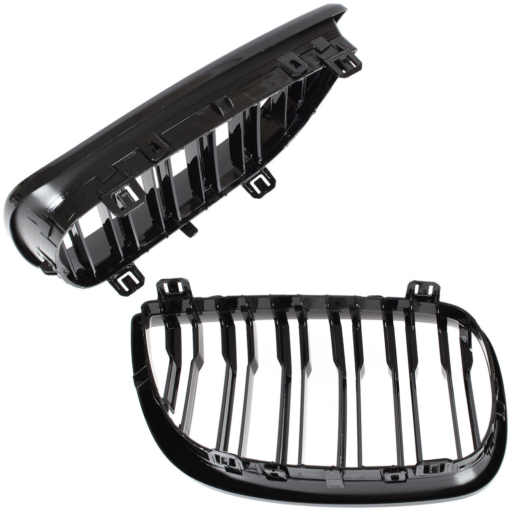 Grile Duble BMW Seria 1 E81 E82 E87 E88 2004-2007 - Negru Lucios