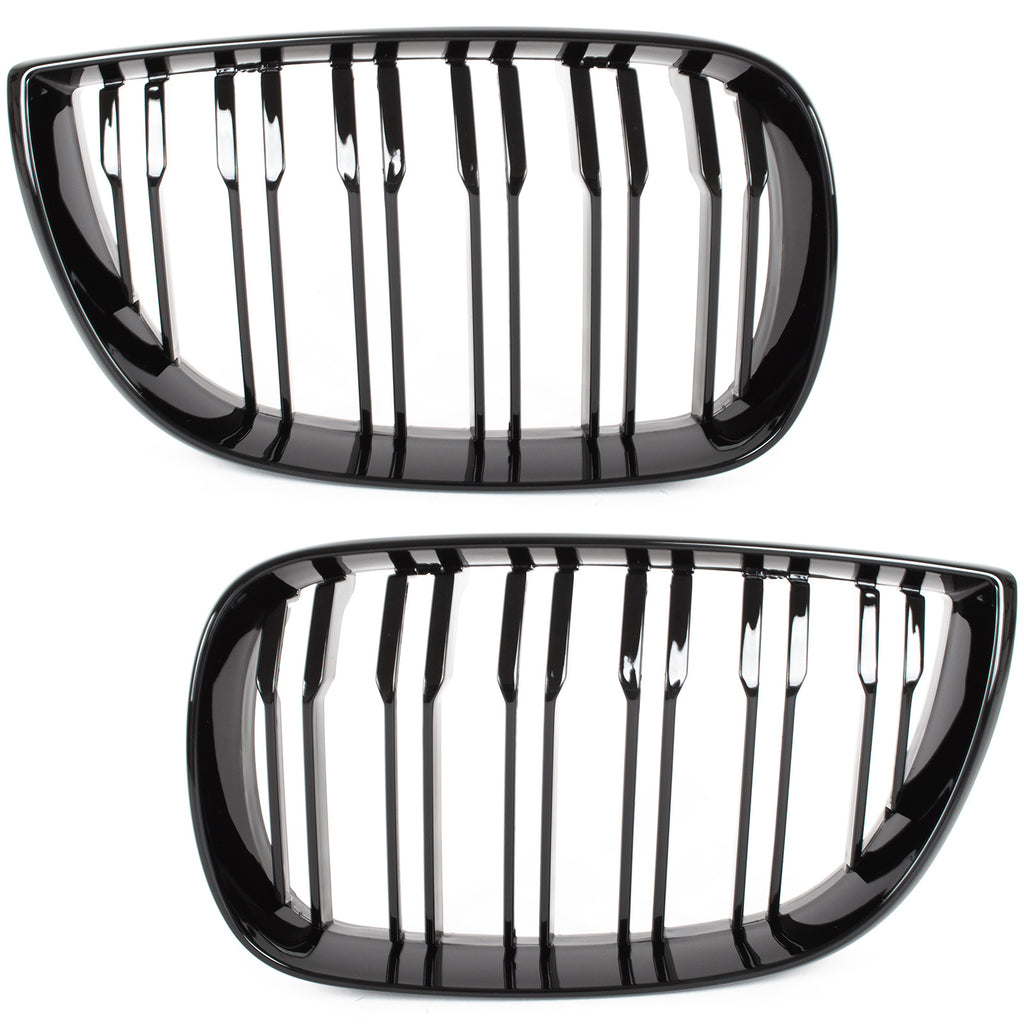 Grile Duble BMW Seria 1 E81 E82 E87 E88 2004-2007 - Negru Lucios