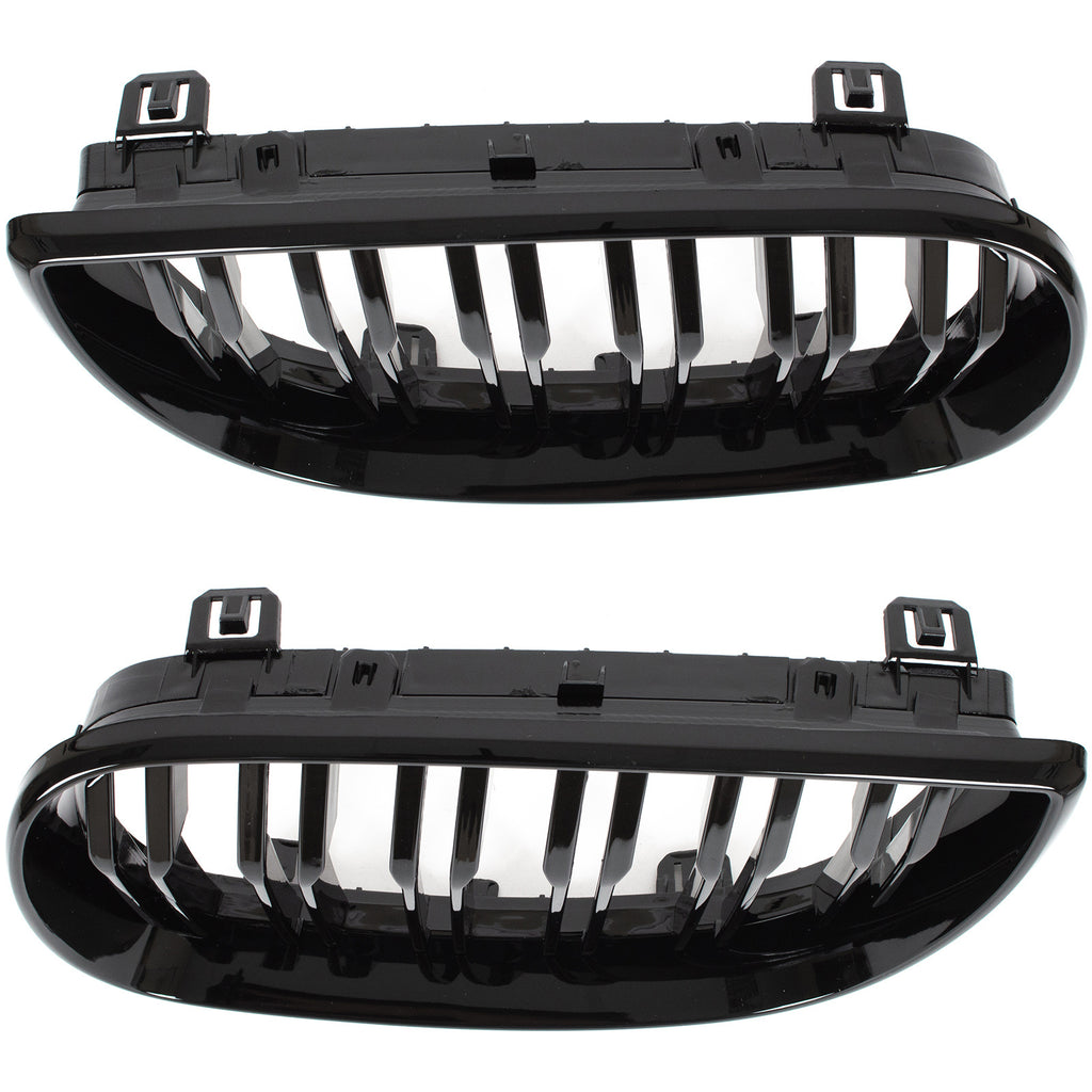 Grile Duble BMW Seria 1 E81 E82 E87 E88 2004-2007 - Negru Lucios