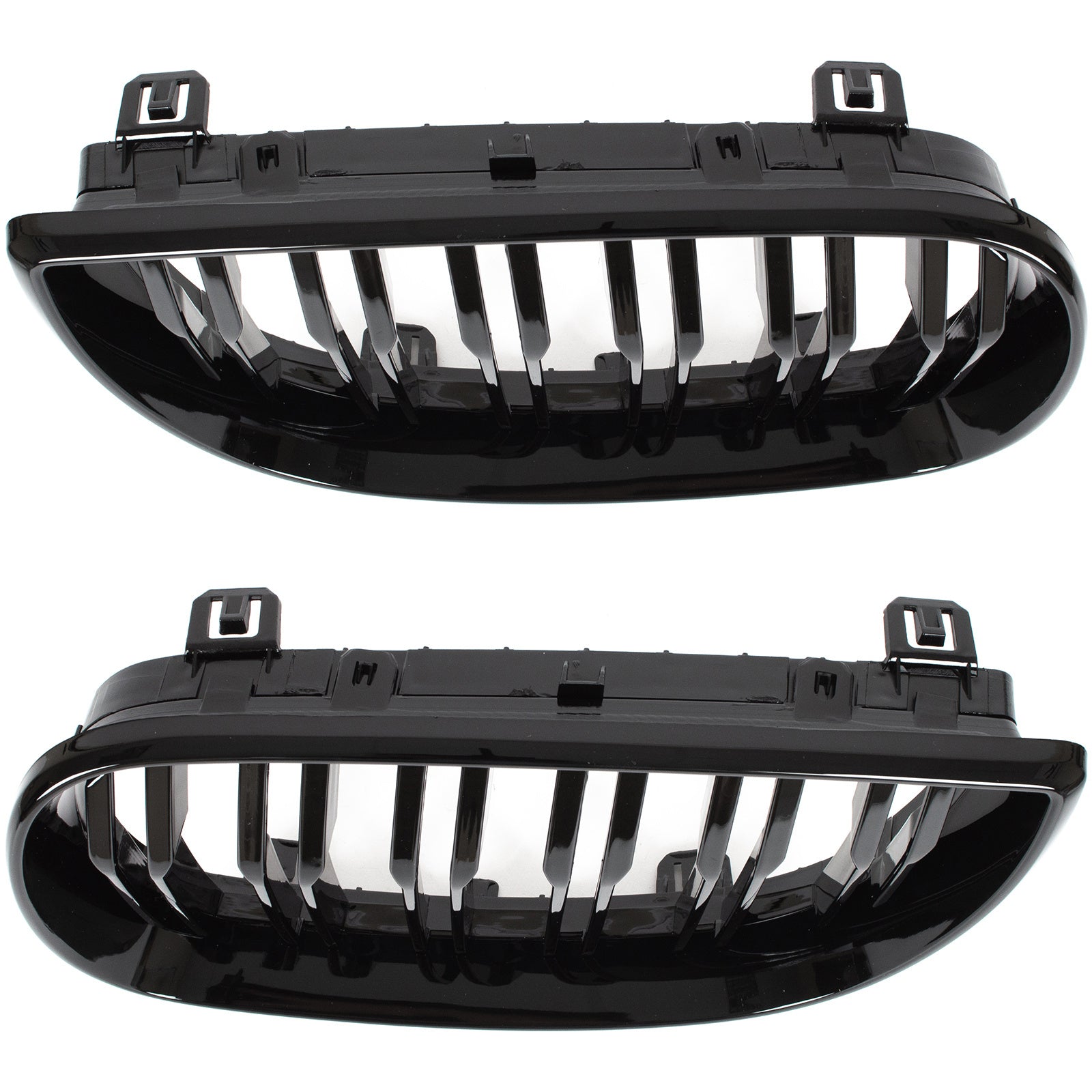 Grile Duble BMW Seria 1 E81 E82 E87 E88 2004-2007 - Negru Lucios