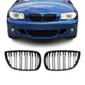 Grile Duble BMW Seria 1 E81 E82 E87 E88 2004-2007 - Negru Lucios – imagine 2