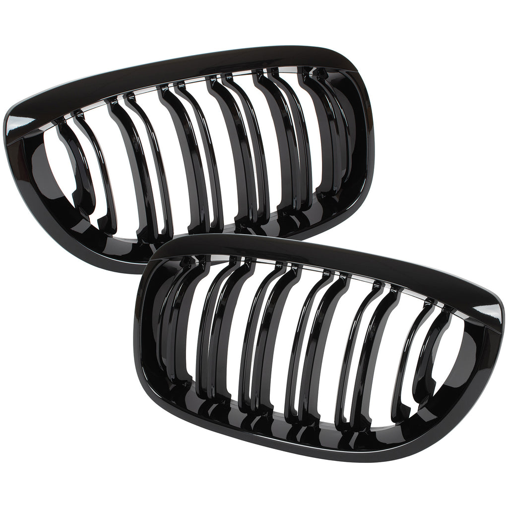 Grile Duble BMW Seria 3 E46 Facelift Coupe/Convertible 2003-2006 Negru Lucios
