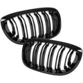 Grile Duble BMW Seria 3 E46 Facelift Coupe/Convertible 2003-2006 Negru Lucios