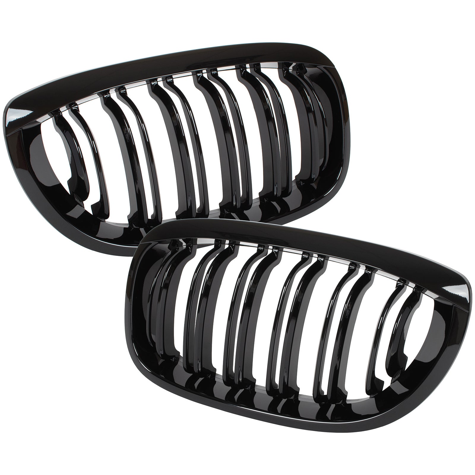 Grile Duble BMW Seria 3 E46 Facelift Coupe/Convertible 2003-2006 Negru Lucios