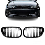 Grile Duble BMW Seria 3 E46 Facelift Coupe/Convertible 2003-2006 Negru Lucios