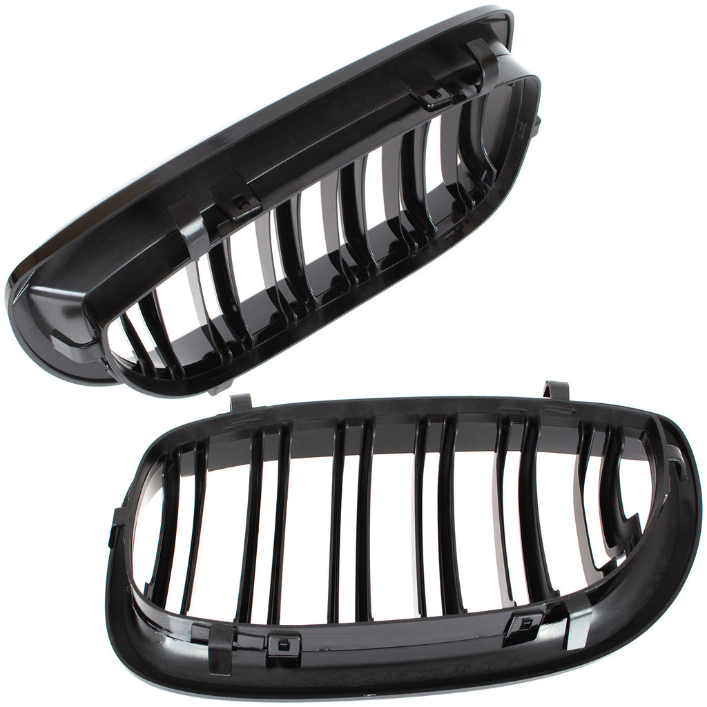 Grile Duble BMW Seria 3 E46 Facelift Coupe/Convertible 2003-2006 Negru Lucios